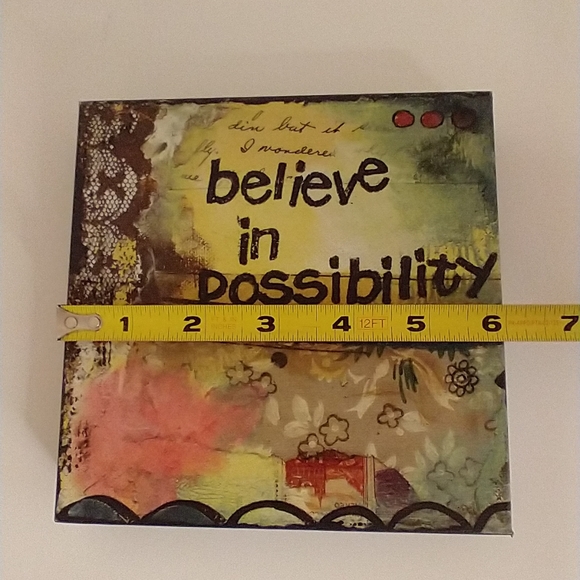 Canvas painting by artist Kelly Rae Roberts 6x6 - Picture 2 of 5